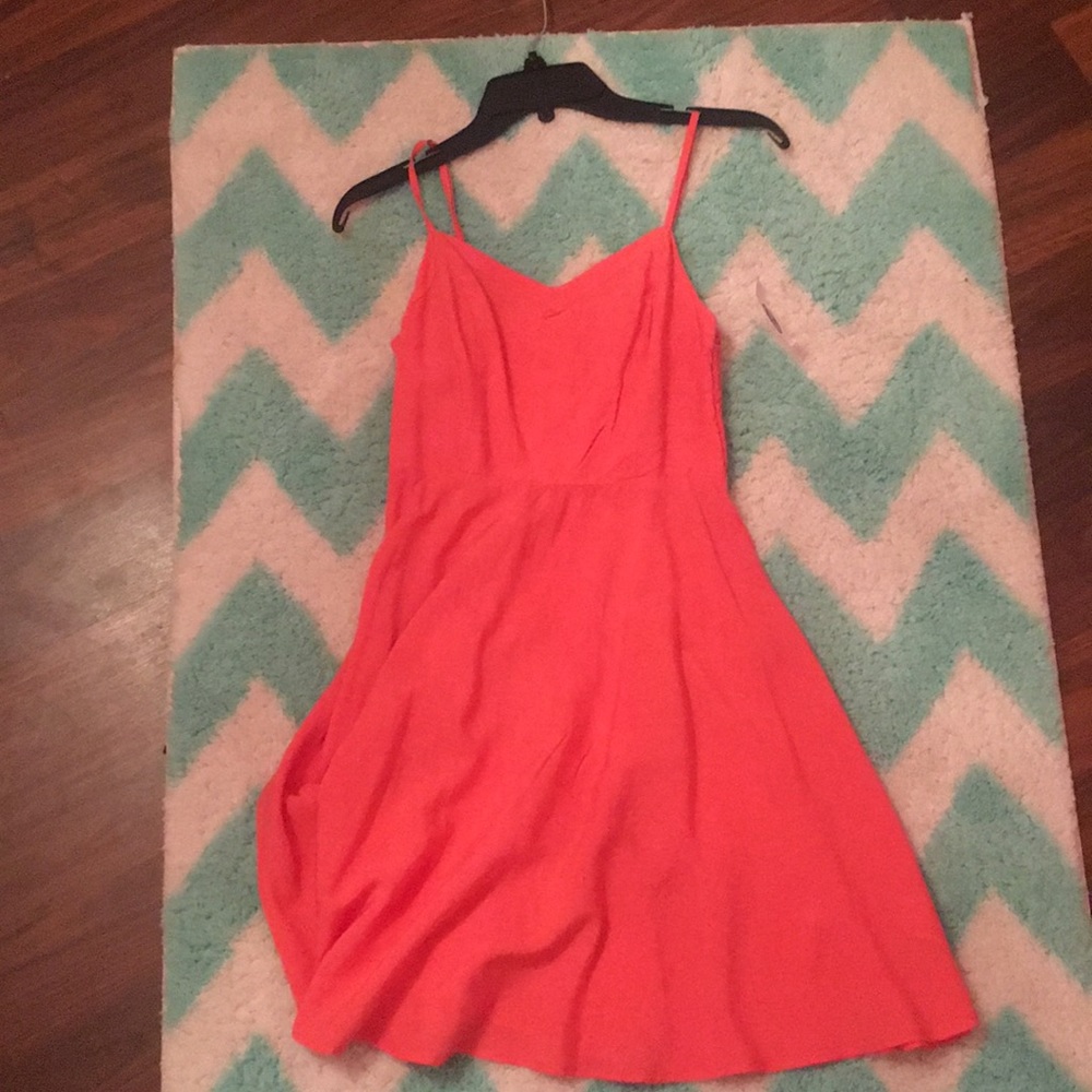 Orange summer sun dress